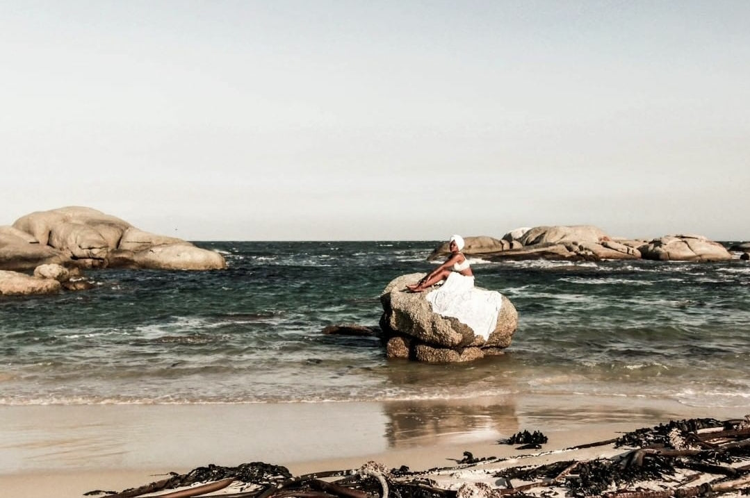 Image of ocean, an inspiration for a water ritual we led on The Ritual Rug, a handwoven yoga mat made for any kind of meditation or yoga practice.